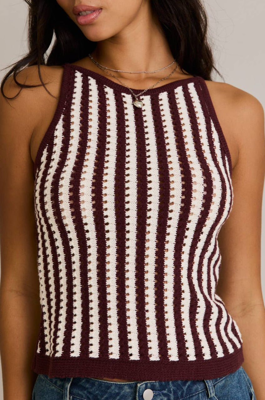 margot top - cream brown
