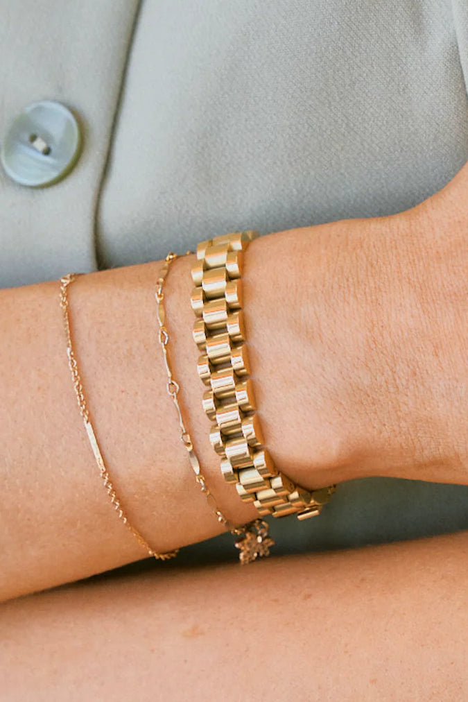 cameron watch band bracelet - gold