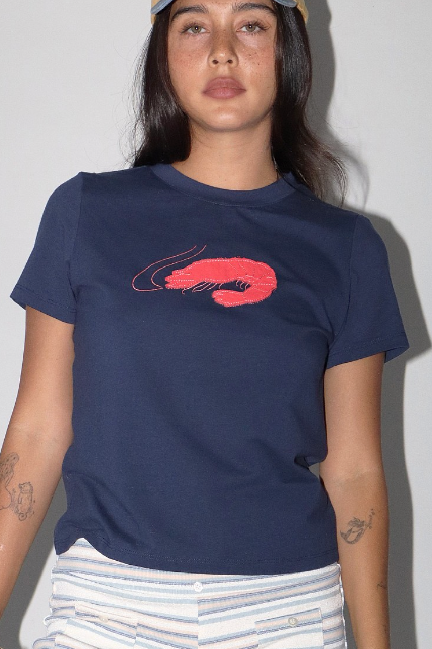 shrimp tee - navy