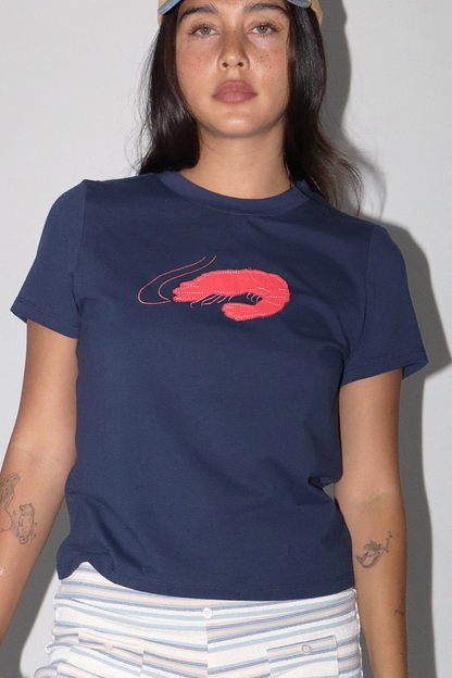 shrimp tee - navy