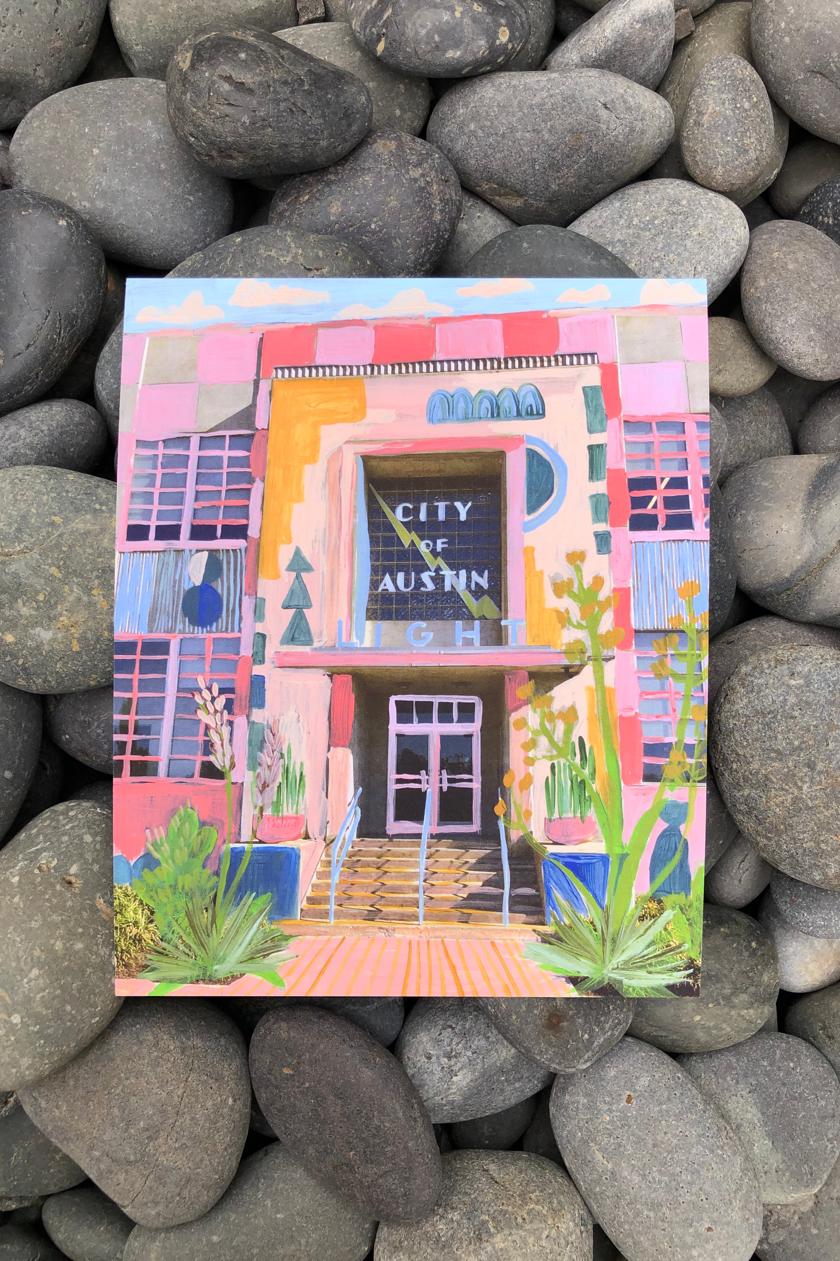 seaholm power plant print | el baker