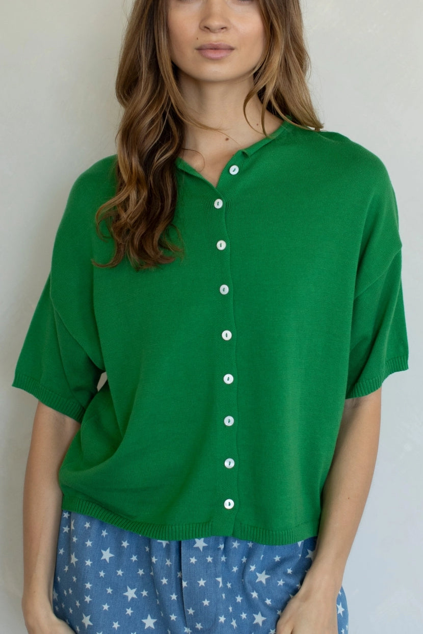 toby cardigan - kelly green