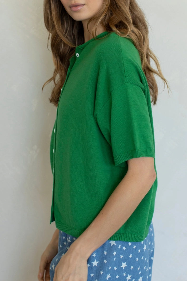 toby cardigan - kelly green