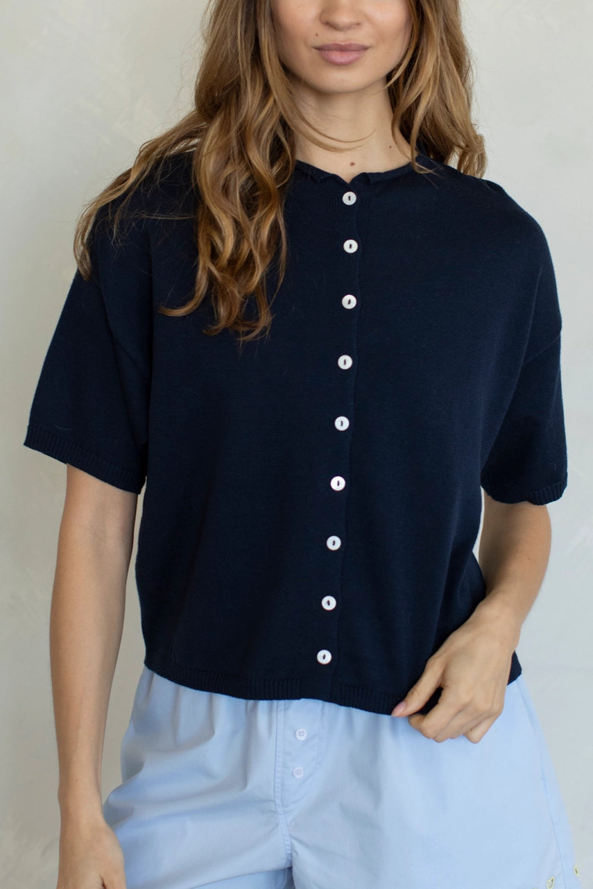 toby cardigan - midnight
