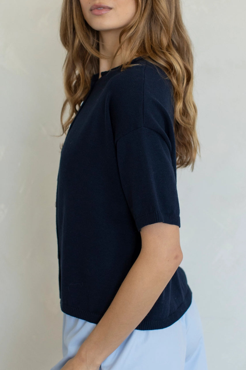 toby cardigan - midnight