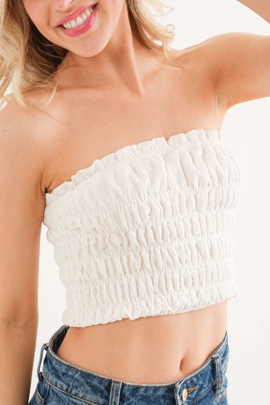 ryan tube top - white