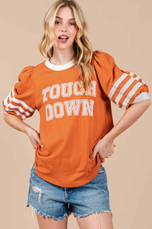 touch down tee - burnt orange