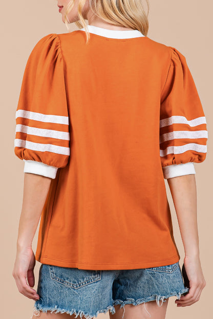 touch down tee - burnt orange