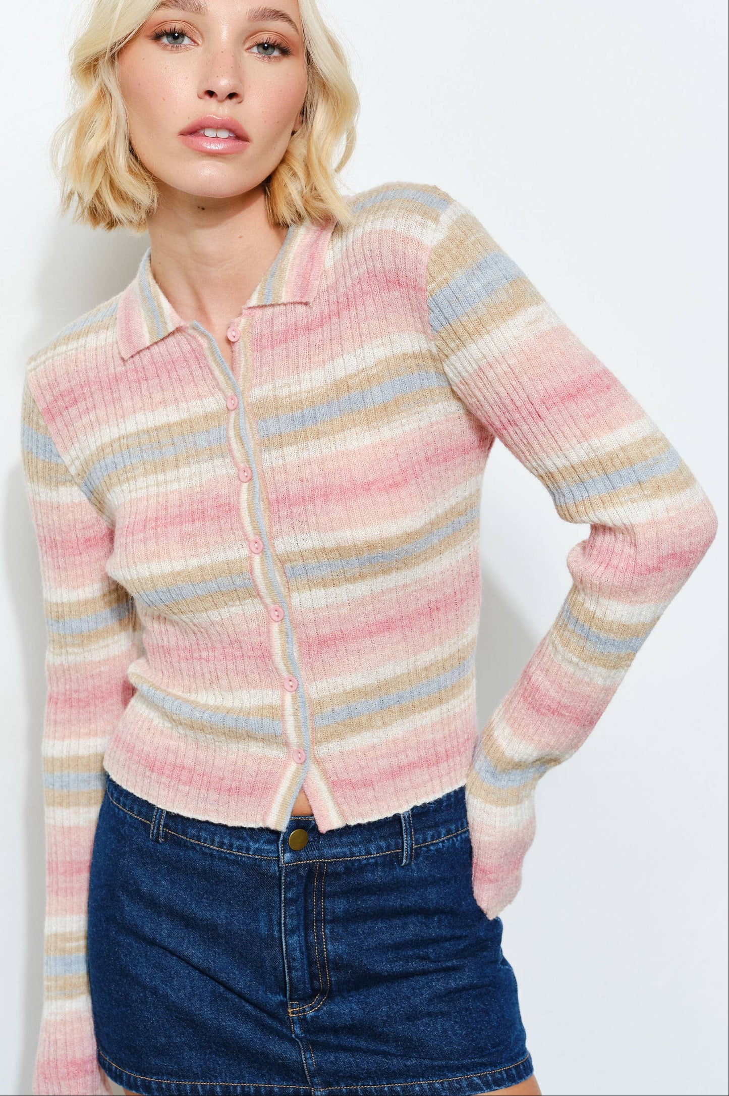 alison polo - soft pink