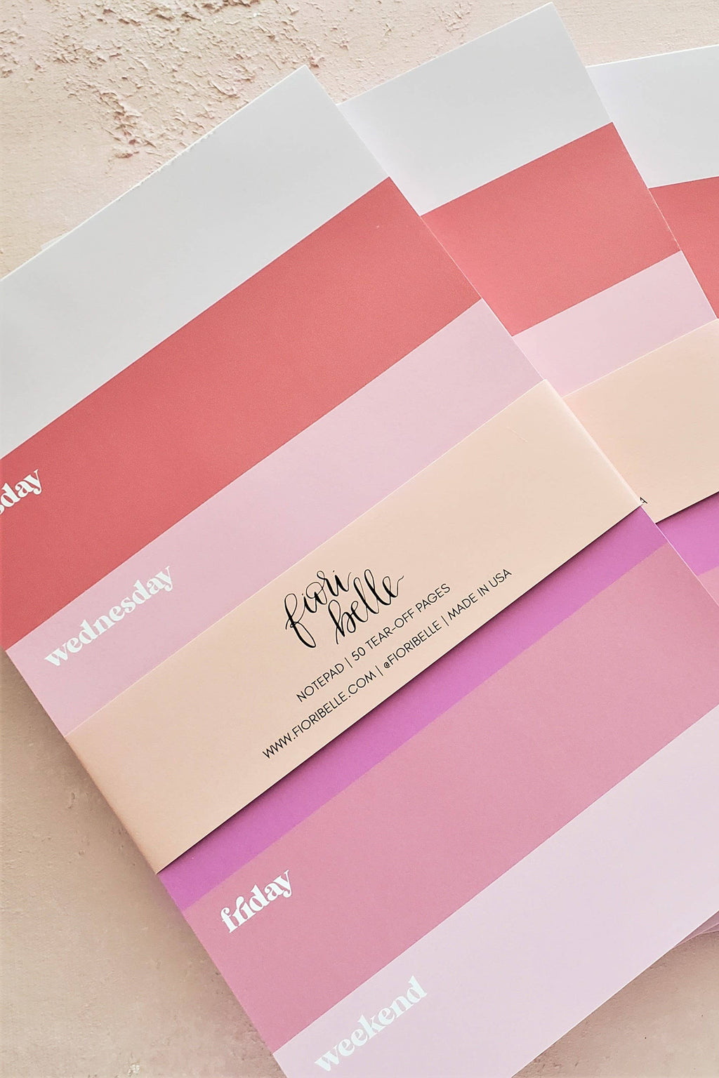 colorblock undated weekly planner notepad