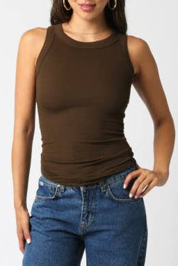 dean tank top - coffee