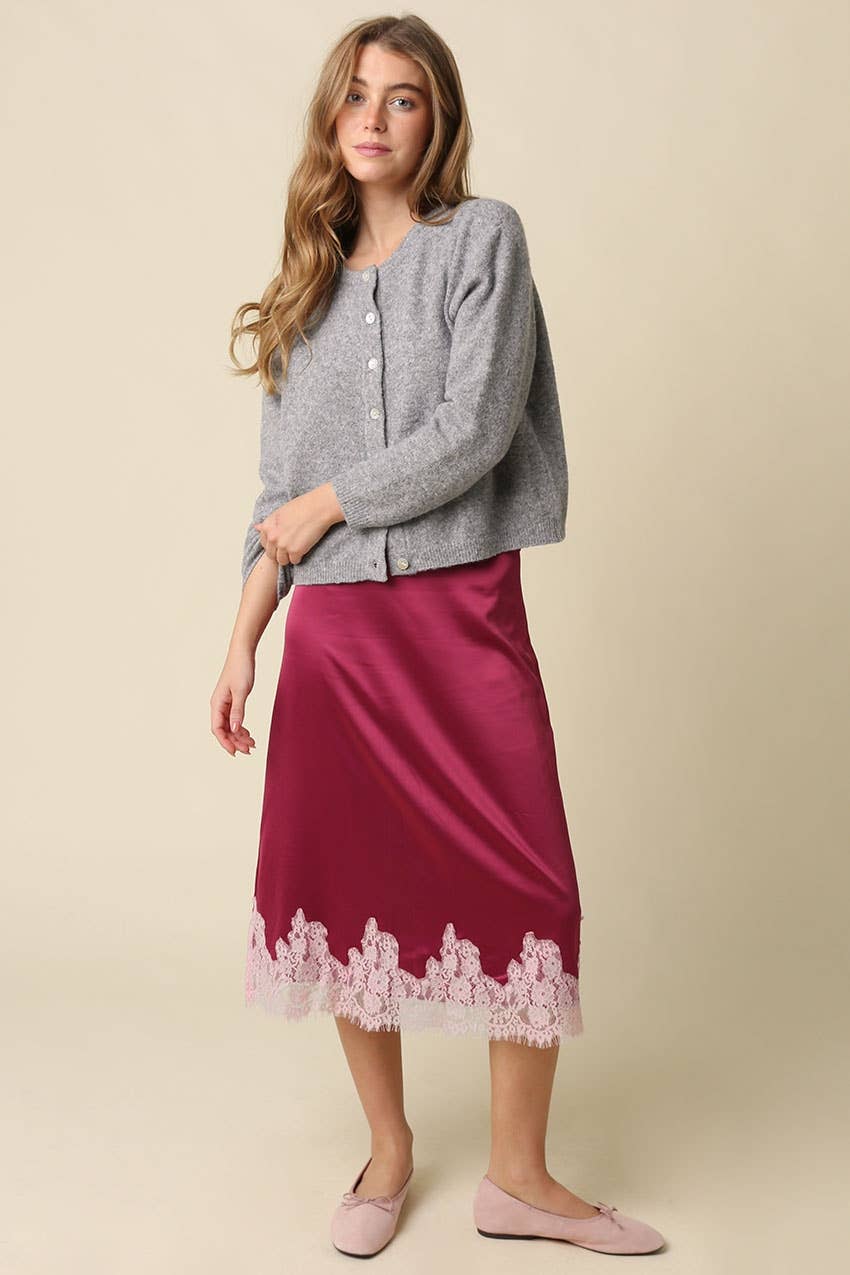 lois skirt - burgundy