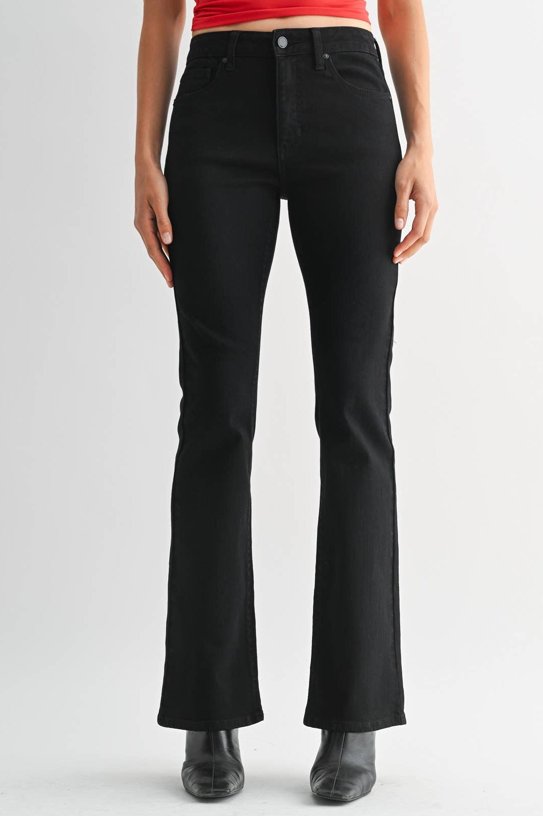 emma bootcut jean - black
