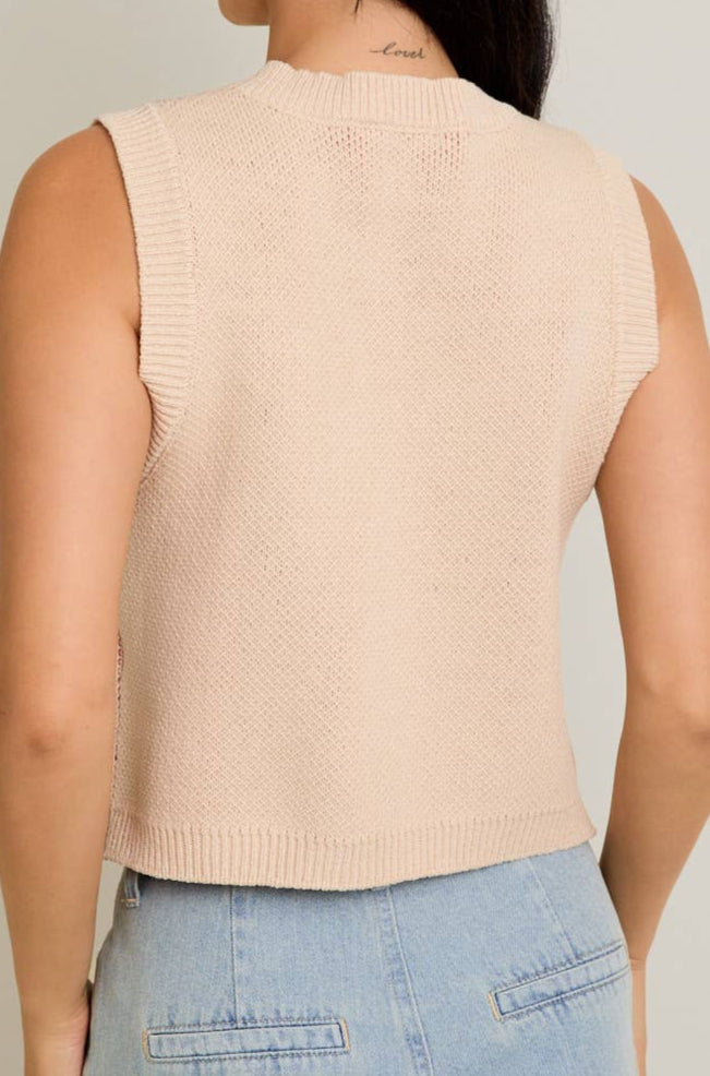 rose vest - beige
