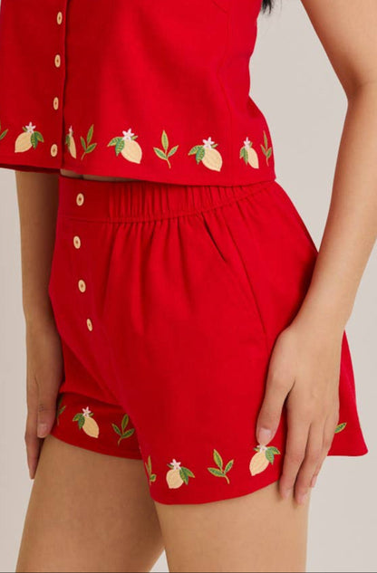 rylee shorts - red (FINAL SALE)