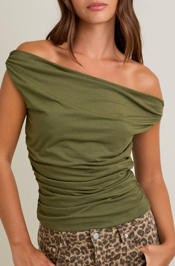 zara top - dark olive