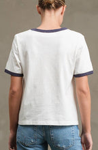bonjour ringer tee - white/navy