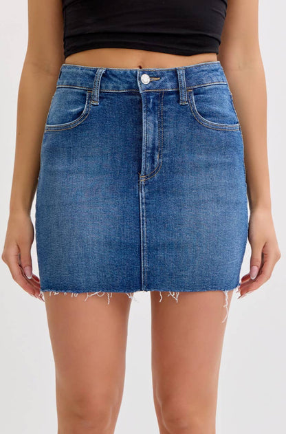 brynn skirt - mid wash