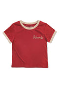 kid's howdy vintage ringer - red