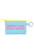 colorblock penny key ring - better late than never