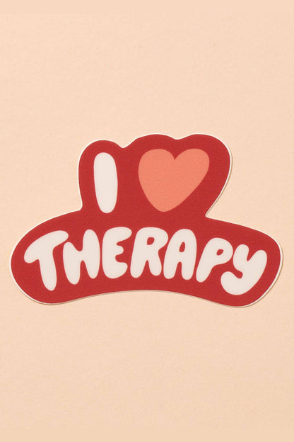 i heart therapy sticker