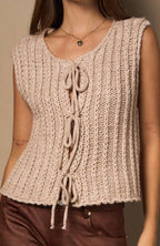 campbell sweater vest - oatmeal (FINAL SALE)