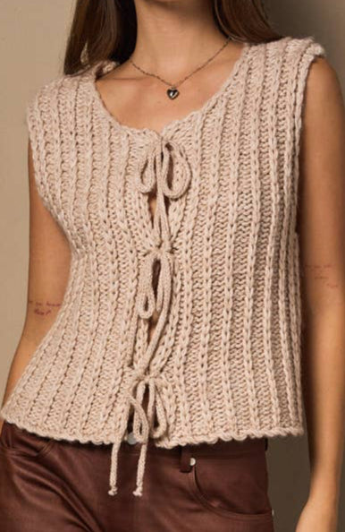 campbell sweater vest - oatmeal (FINAL SALE)