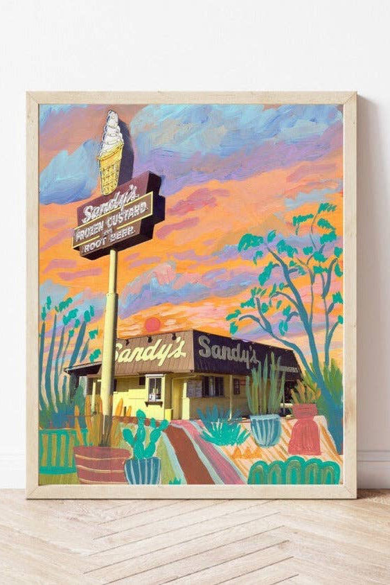 sandy's austin texas print | el baker