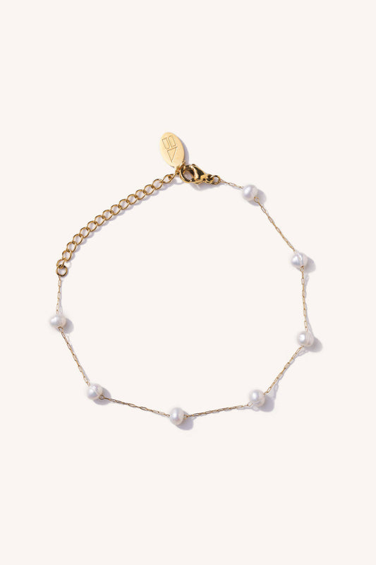 camille pearl bracelet - gold