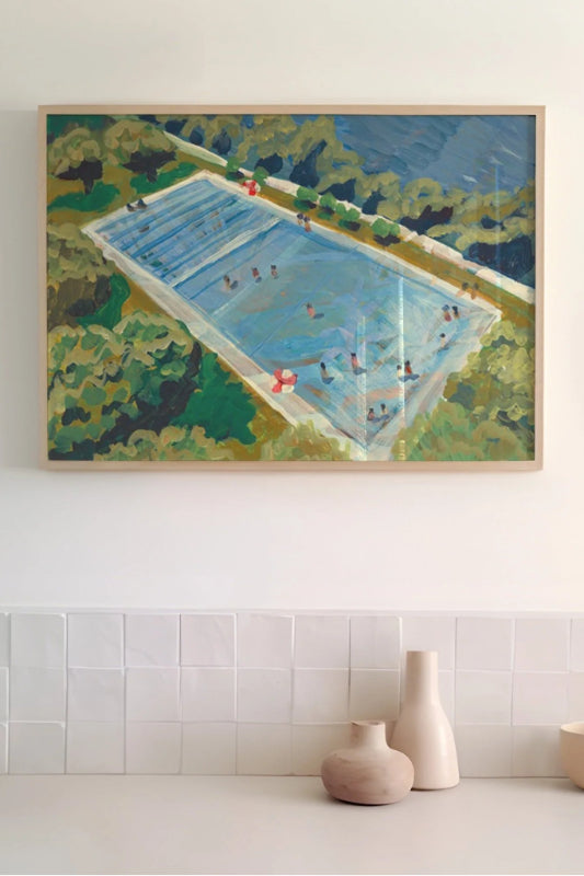 austin deep eddy swimming pool print | el baker