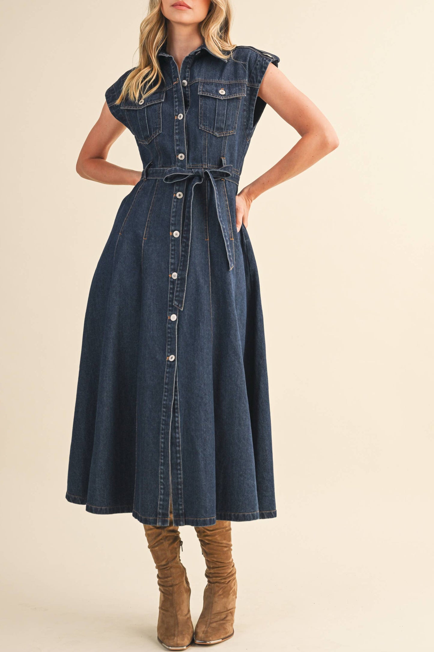 dakota dress - dark denim