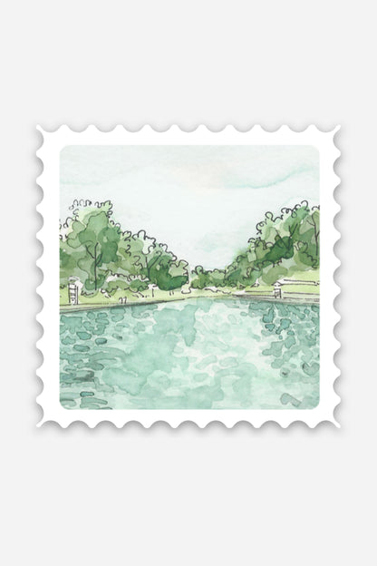 barton springs stamp sticker