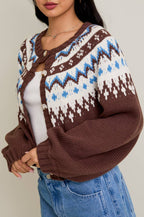 chandler cardigan - brown (FINAL SALE)