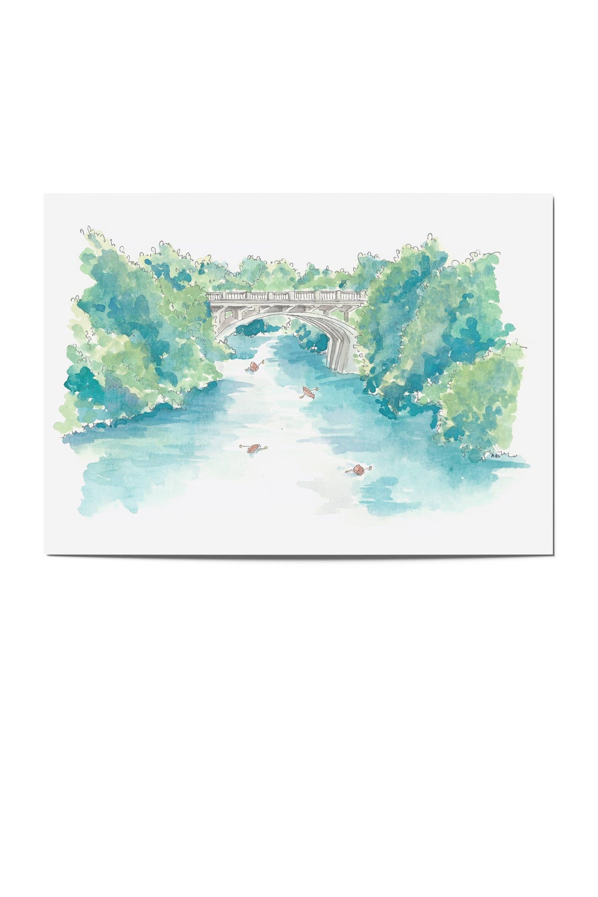 town lake postcard
