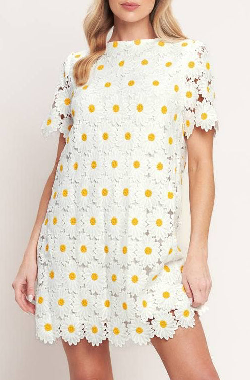 marguerite dress - white