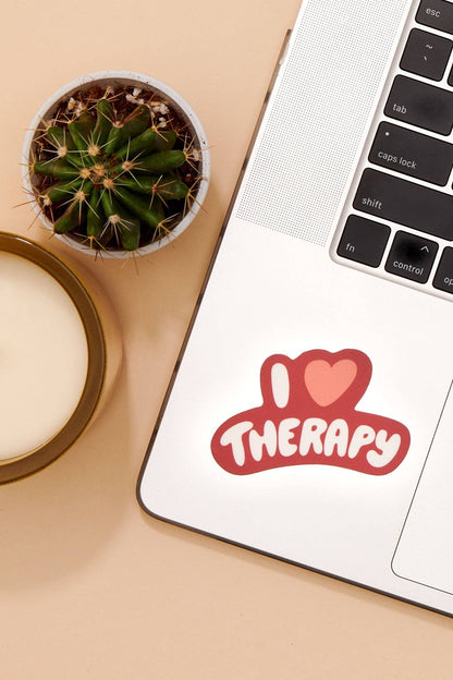 i heart therapy sticker