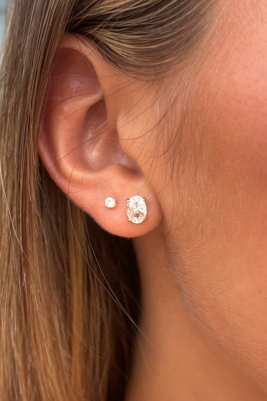 emily studs - cushion cut