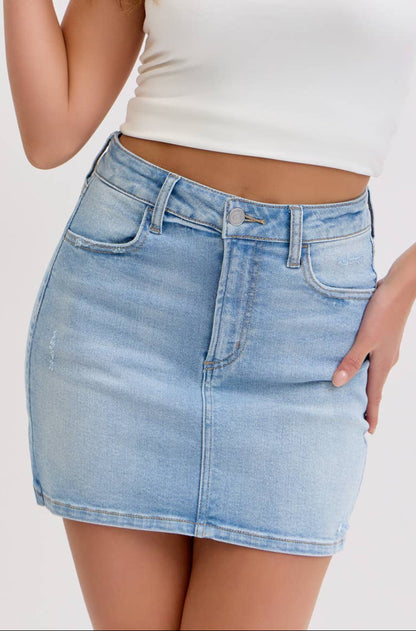 carmen skirt - light wash