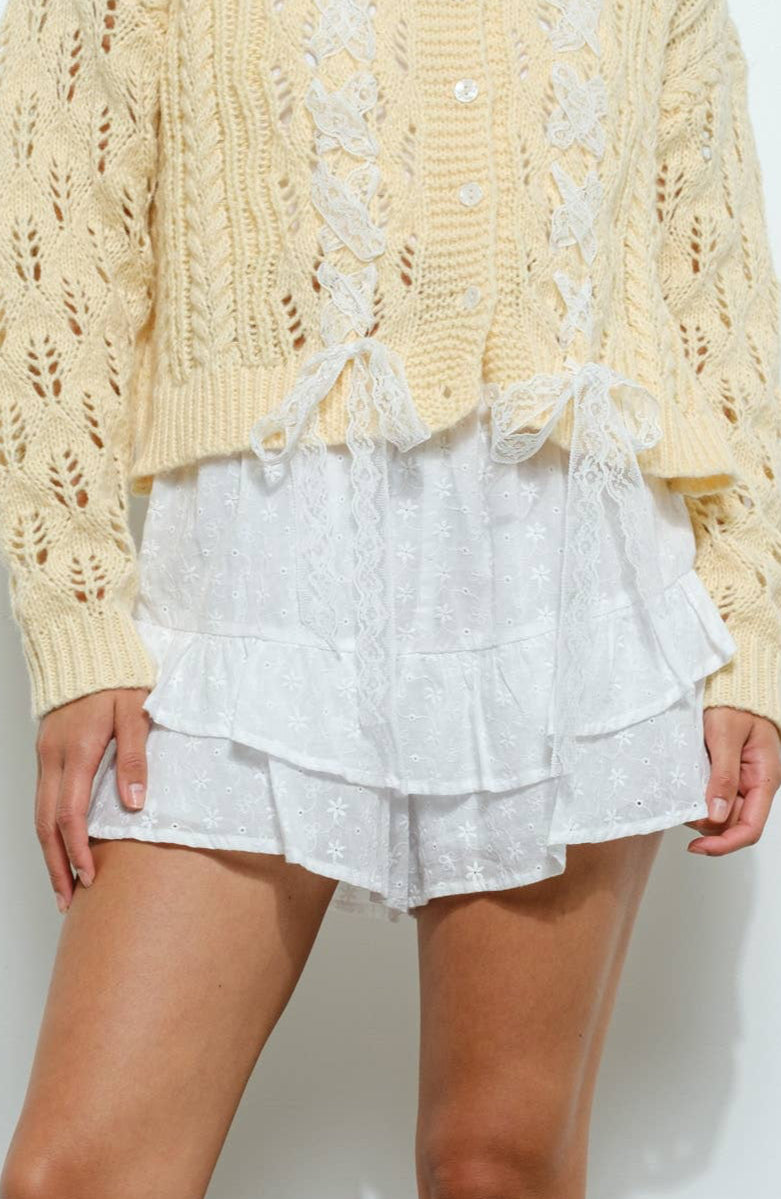 emi shorts - ivory (FINAL SALE)
