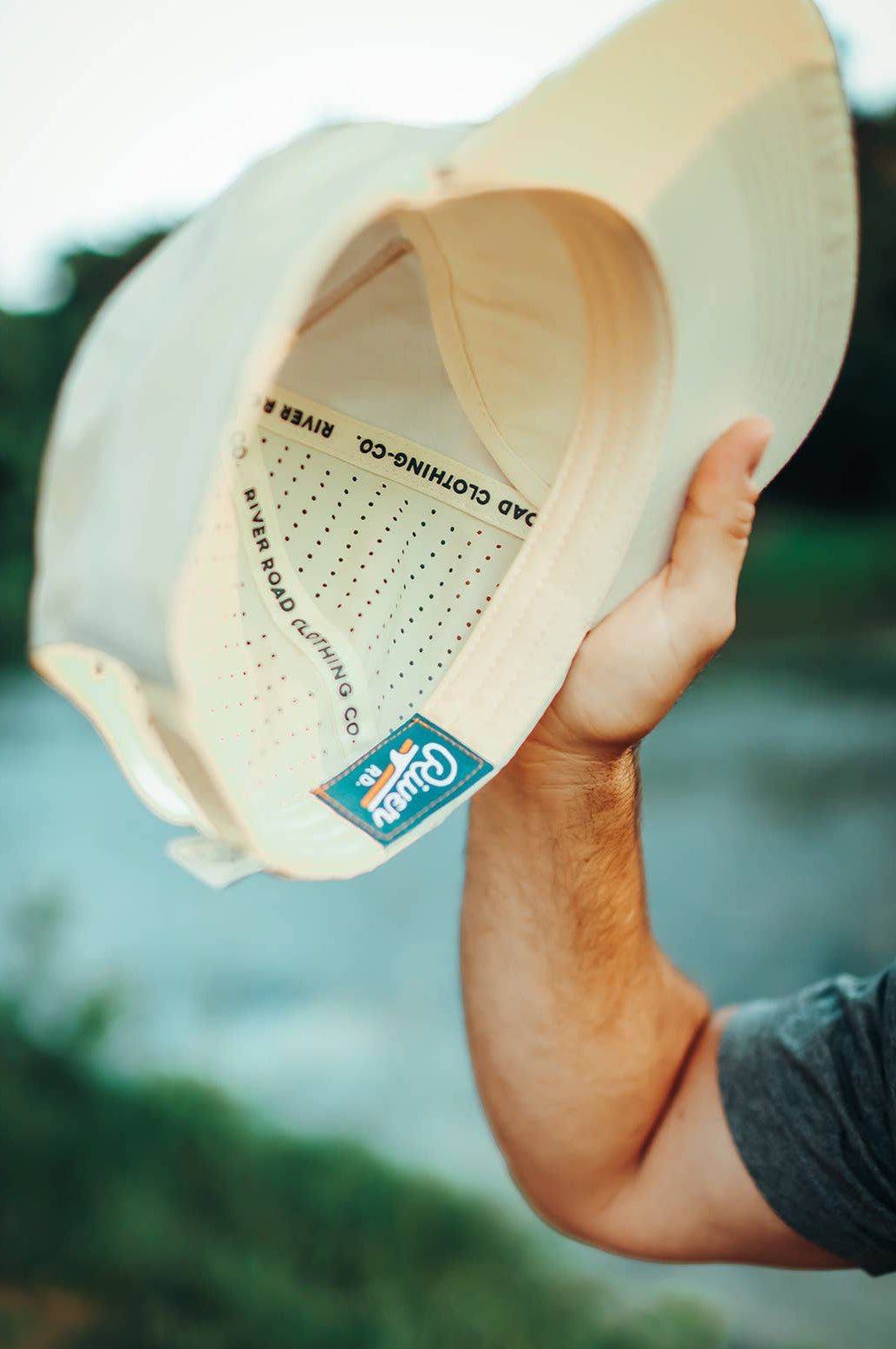 rainbow trout snapback hat - natural