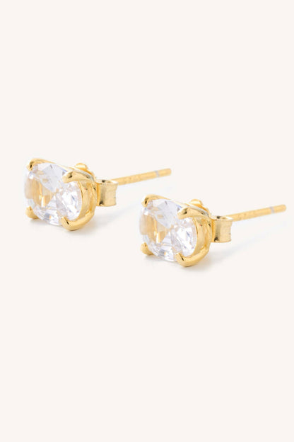 emily studs - cushion cut