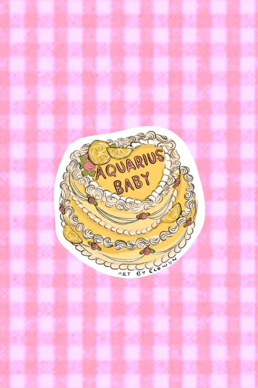 zodiac cake sticker - aquarius