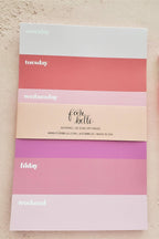 colorblock undated weekly planner notepad