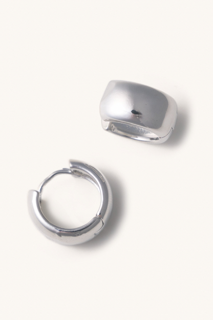 mimi chunky hoops - silver