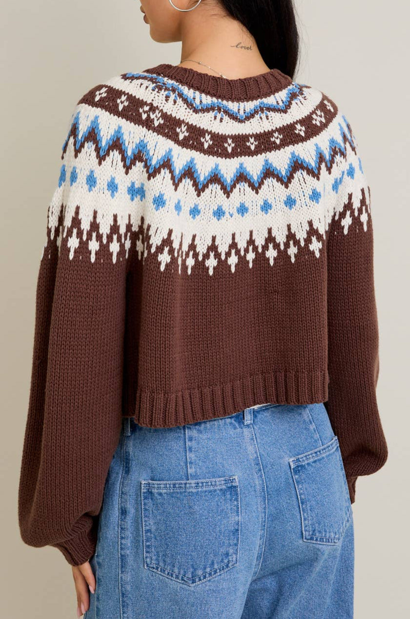 chandler cardigan - brown (FINAL SALE)