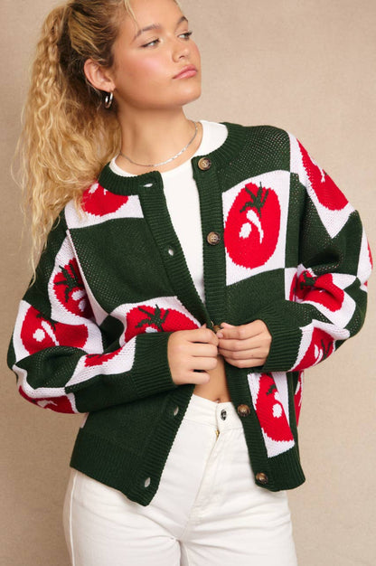 roma cardigan - green