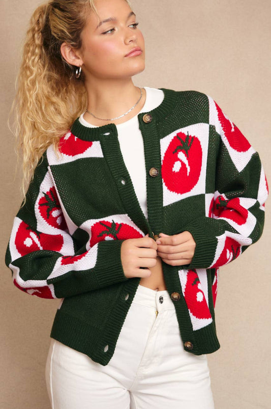 roma cardigan - green