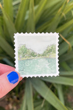 barton springs stamp sticker