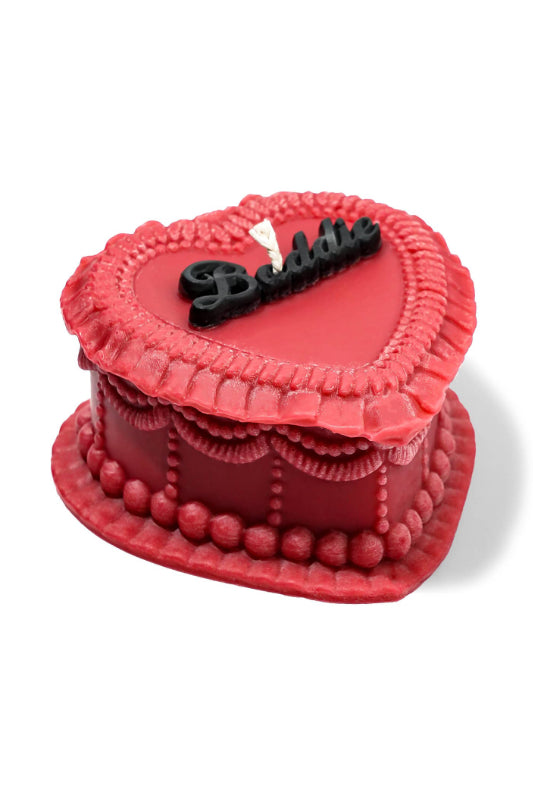 heart cake candle - baddie
