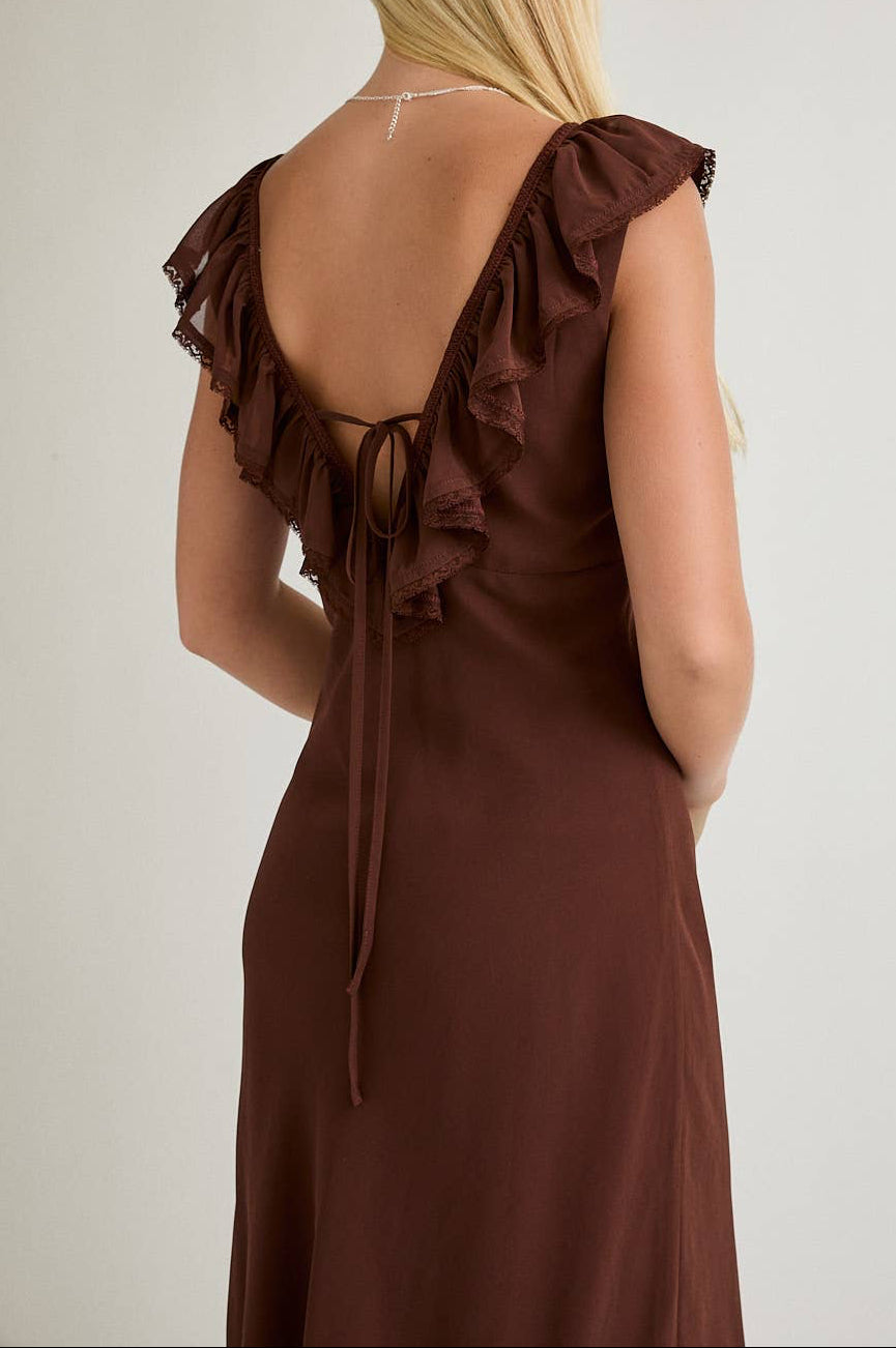 sutton dress - brown